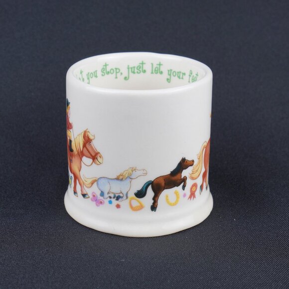 Anderton Pottery Mug Vintage Children's Nursery Rhyme Mug Equestrian Pony Motif - Picture 2 of 11